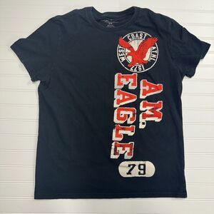 Vintage American Eagle Men's Black Athletic Fit Short Sleeve T-Shirt Size M